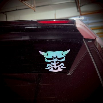 反光屋FKW 惡魔 維京人 鬥士 惡魔 黑彩反光貼紙 汽車貼紙 撕除不殘膠 車身貼紙 防水貼紙 擋風玻璃貼紙 鬼神系列