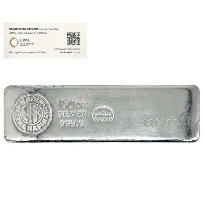 3.1kg Nadir Metal Refinery シルバー 銀インゴット 銀地金 新品未使用品 LBMA | LINEショッピング