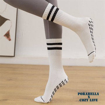 女襪 瑜珈襪 撞色襪 條紋襪 中筒襪 瑜珈止滑中筒襪 止滑中筒襪 普拉提襪 運動襪 YOGA SOCKS