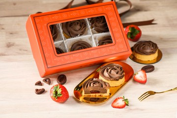 【法布甜】濃郁巧克力塔6入-2盒 | 聖誕禮物