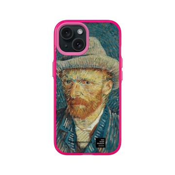 iPhone 15 Clear 粉漾桃 - Van Gogh Museum - 戴灰氈帽的自畫像