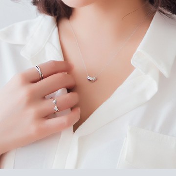 新年開運好禮．925純銀項鍊．鎖骨鍊｜好運豆．客製刻字