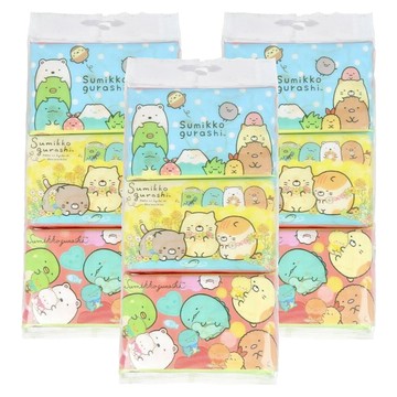 HAYASHI 角落生物 印花面紙 100%原木紙漿 日本製造 迷你型  6包  3袋