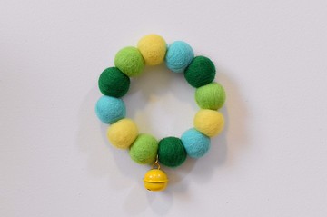 【青青草地】羊毛氈項圈 /毛小孩項圈 寵物項圈 羊毛球項圈