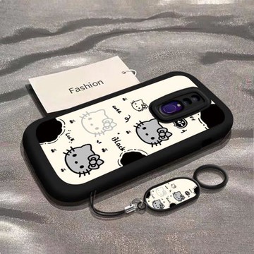 適用于OPPOA9手機殼OPPOA9x新款全包防摔pgam10保護套oppoa8男女款a9x小眾簡約A8可愛黑白凱蒂貓頭專用外殼