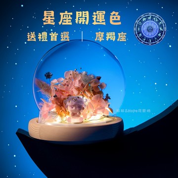 【快速出貨】[生日快樂] 十二星座燈飾花盅－摩羯座 Capricorn ｜生日 祝福 粘粘&Hope花藝坊