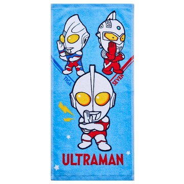 ONEDER 旺達 超人力霸王童巾 柔軟吸水親膚材質 卡通圖案設計 給孩子們帶來歡樂  超人力霸王 藍色  1條