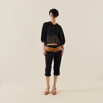 【NaSuBi Vintage】透膚蕾絲寬袖古著上衣