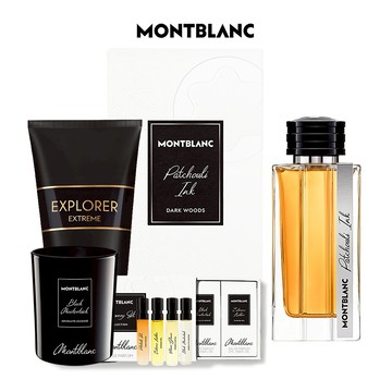 【MONTBLANC萬寶龍】大師傑作墨色廣藿香淡香精125ml(贈黑色大班香氛蠟燭140g+旅行組+隨機沐浴精150ml.附紙袋)