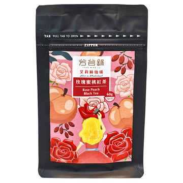 芳茗錄 艾莉絲仙境 玫瑰蜜桃紅茶 5g*12包/袋 花果茶  1袋