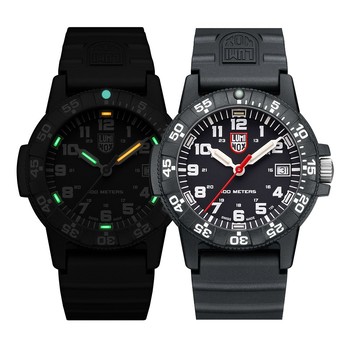 LUMINOX 手錶 雷明時SEA TURTLE 0300海龜系列腕錶-黑x白時標/39mm 0301