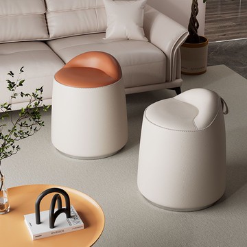 梳妝凳子矮凳家用沙發凳輕奢高級感凳子臥室旋轉化妝凳客廳換鞋凳