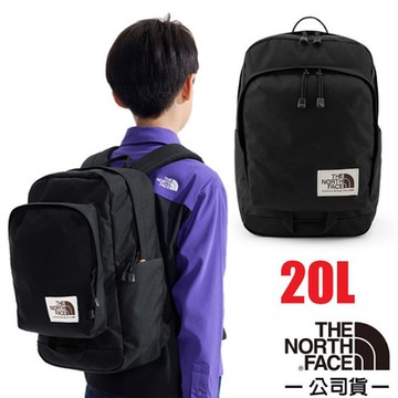 【The North Face】兒童/青少年 抗撕裂多功能減震透氣後背包20L.上學書包.雙肩包_8B23-KX7 宇宙黑