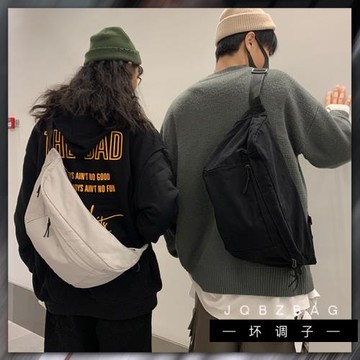 日系男士大容量工裝胸包潮牌ins嘻哈潮流學生背包休閑小挎包女酷
