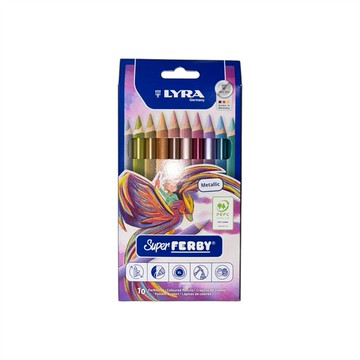 LYRA Super Ferby 三角金屬炫彩鉛筆組 10色 (LY126)