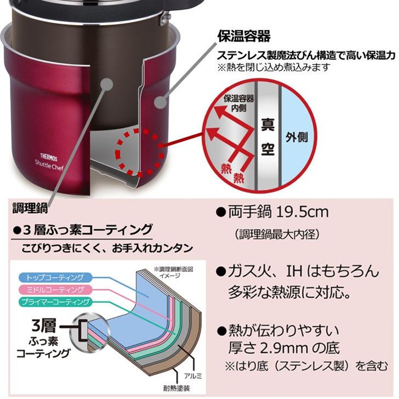 サーモス シャトルシェフ KBJ-4501 R THERMOS thermos 真空保温調理器