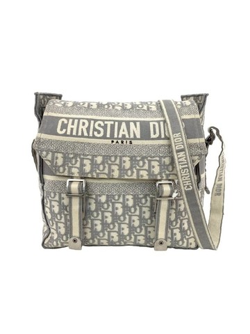 dior 灰色 Dior Oblique Messenger Bag 老花帆布斜背包 肩背包 相機包