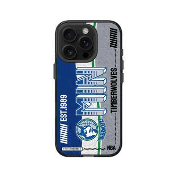 iPhone 16 Pro Clear (相機按鈕) 酷墨灰 - NBA - 復古球員卡-明尼蘇達灰狼 Minnesota Timberwolves - Vintage Card