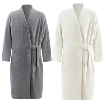 速干加大男女浴袍睡袍新款比全棉純棉吸水可穿式浴巾居家長袖睡衣