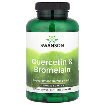 Swanson Vitamins, 槲皮素和菠蘿蛋白酶，呼吸系統健康，250 粒膠囊