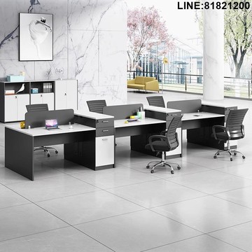 職員桌 辦公桌 員工位 財務桌 免運 開發票 職員辦公桌椅組合簡約現代辦公室6人位4人位卡座工位財務桌員工桌 支持訂製