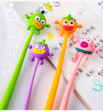 小丑水果筆 0.5mm 中性筆 表情筆 黑筆 原子筆 造型筆 文具禮品禮物