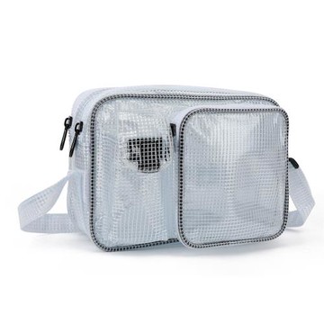 包郵PVC無塵包透明防靜電無塵包工具包潔凈室網格斜挎單肩背包