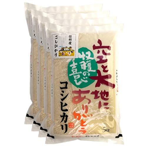 新米 信州産 こしひかり 20kg（5kg×4） 令和5年産 《受注精米》 米 お米 コメ 長野県 信州ファーム荻原