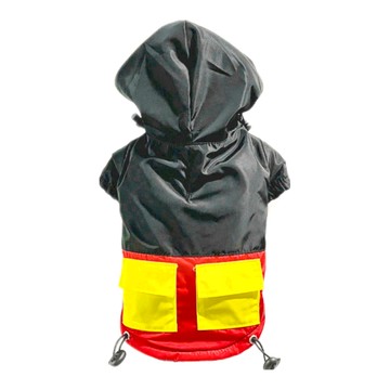 SassyDog 防潑水衝鋒拼色外套  14  黑色  1件