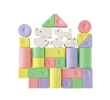 彩色米的動物積木組合/固齒器/新生兒禮盒/彌月-贈專屬提袋