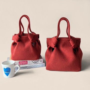 - NEW COLOR- 羊毛厚重美爾登呢 方形托特包