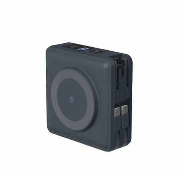 磁吸行動電源（蝶豆藍）+磁吸充電扁線（黑）*1