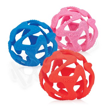 Nuby 矽膠咬咬球【悅兒園婦幼生活館】
