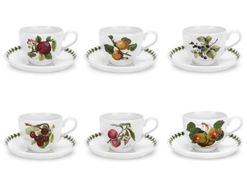 英國波特玫林恩 Pomona 水果10oz 早餐茶杯盤組 杯子 盤子 x 2入組（任2組相同水果）