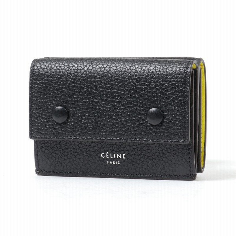 Celine セリーヌ 1093afe 38no Folded Compact レザー 三つ折り財布 ミニ財布 豆財布 Black レディース Oldceline 通販 Lineポイント最大0 5 Get Lineショッピング