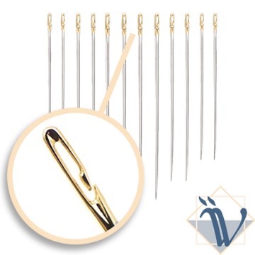 Viita 免穿針快速穿線側孔盲人針/手縫針/老人針/懶人針 24入