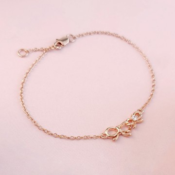 AchiCat．蝴蝶結手鍊．925純銀．真愛禮物．HS3003