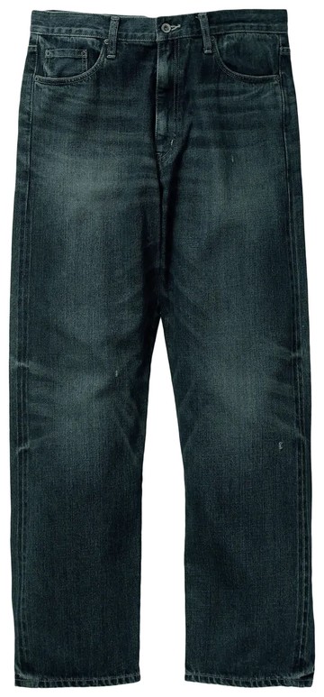 NEIGHBORHOOD WASHED DENIM DP BASIC PANTS(BLACK)