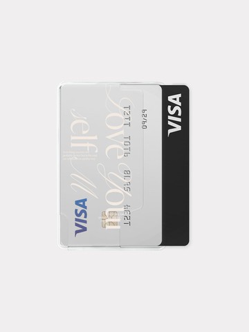 Self More Lettering Design MagSafe Card Wallet