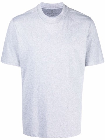 Brunello Cucinelli - short-sleeved cotton T-shirt - men - Cotton - S - Grey