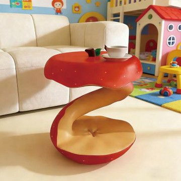 超微米-創意蘋果造型茶几 客廳卡通小茶桌 家居藝術品裝飾品 落地床頭櫃 擺件