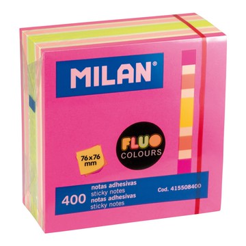 MILAN螢光便利貼_4色_76mm_400張