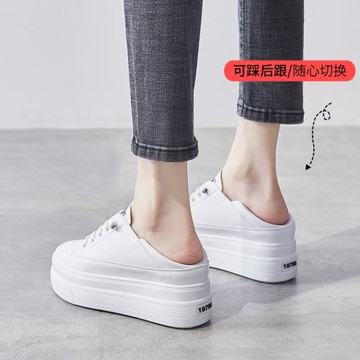 內增高小白鞋女鞋子松糕網紅爆款2025年春季新款休閑女鞋厚底百搭