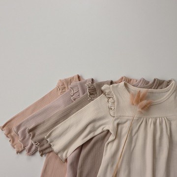 韓國輕盈縐紗9分袖嬰兒套裝 •Crepe Baby Set•