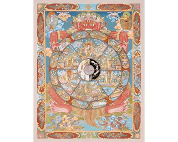 手工製作生命之輪唐卡 以24K金呈現存在之輪迴