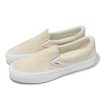 Vans 休閒鞋 LX Classic Slip-On 98 男鞋 女鞋 米白 Premium 麂皮 懶人鞋 VN000D9PCHW