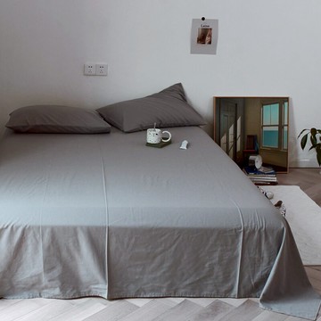 南極人水洗棉雙人床單單件純棉北歐純色單人學生宿舍全棉被單被罩