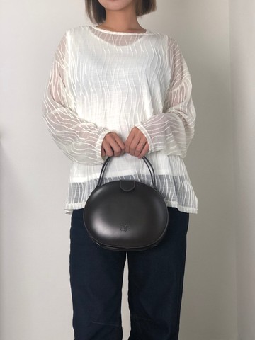 【 日本直送 名牌中古包 】LOEWE 羅威 手提包 棕色 Logo 皮革 化妝包 圓形 vintage 古董 pyjsv4