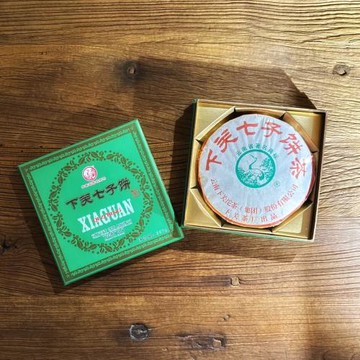 【茶韻】2007年下關七子餅茶 普洱茶  綠色禮盒組 +提袋