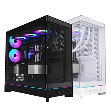 黑色機殼 【MONTECH】君主 HS02 PRO 全景玻璃電腦機殼 (支援 ATX/Type-C/顯卡420mm/塔散175mm)